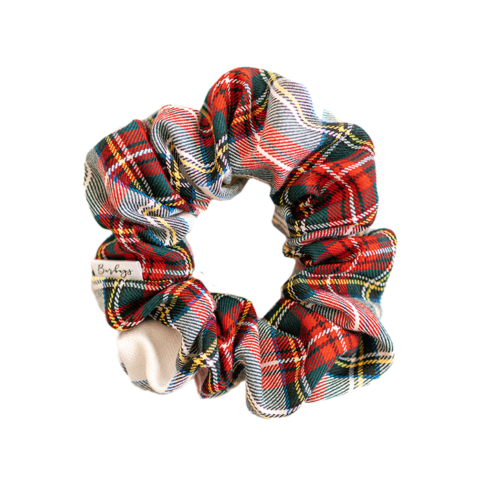 Barbays Scrunchie | White Tartan