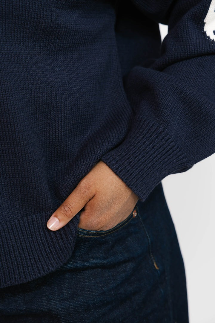 Yeehaw Sweater | Navy