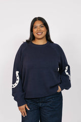 Yeehaw Sweater | Navy