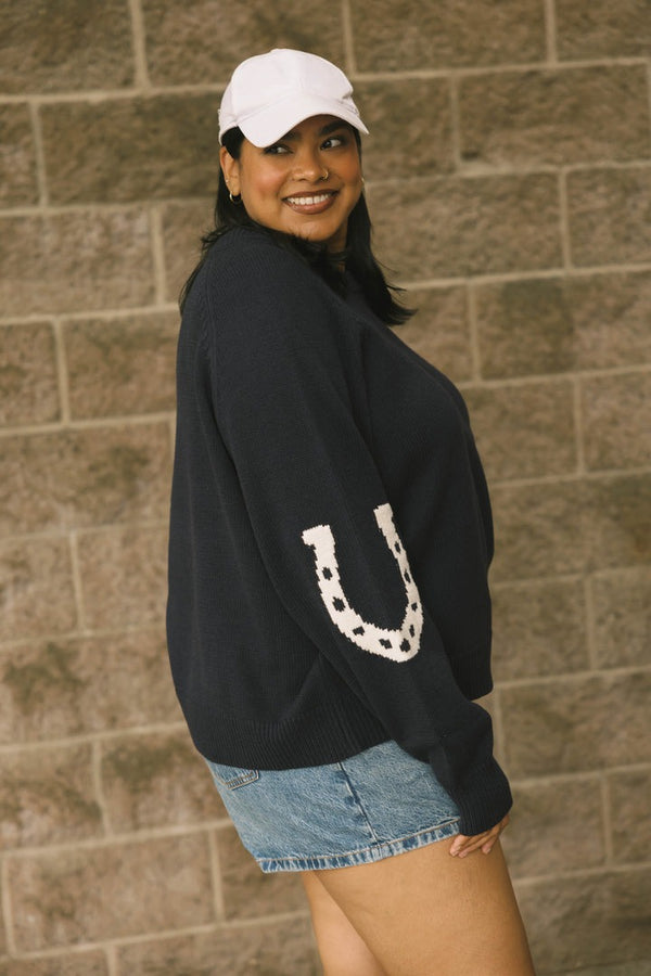 Yeehaw Sweater | Navy