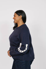 Yeehaw Sweater | Navy