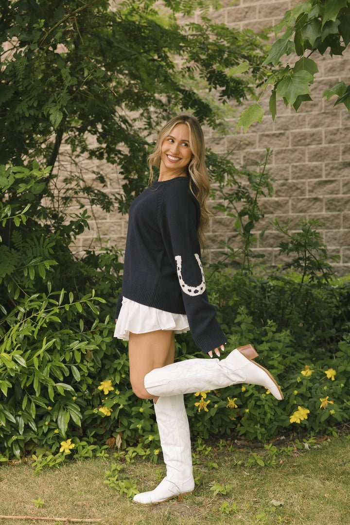 Yeehaw Sweater | Navy