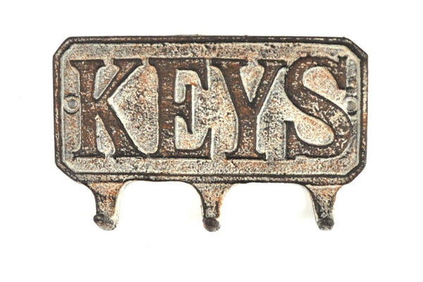 Antiqued Keys Hooks