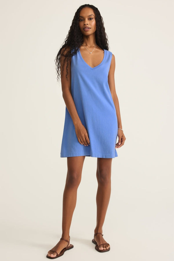 Sloane V-Neck Dress | Bay Blue