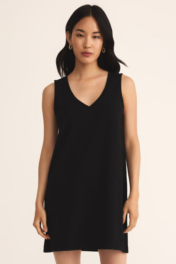 Sloane V-Neck Dress | Black