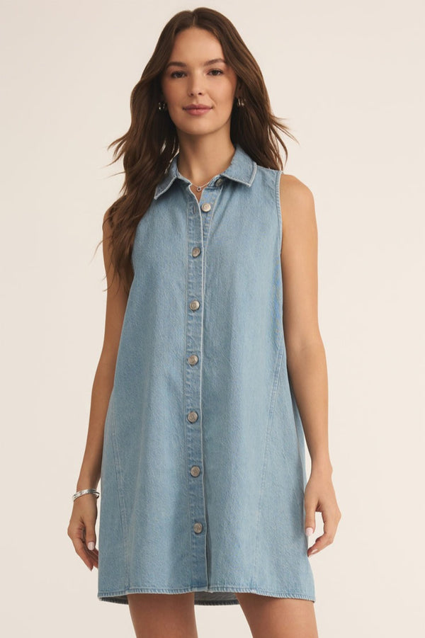 New Light Denim Dress | Light Vintage Indigo