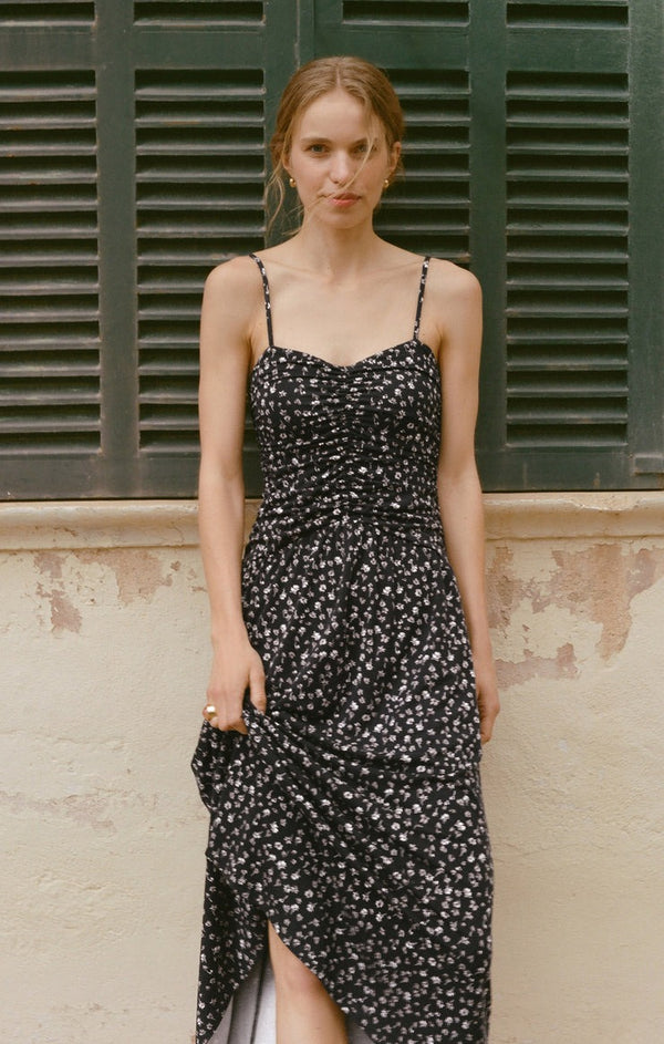 Georgina Dress | Black Floral Ditsy