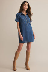 Kellie Dress | Medium Indigo