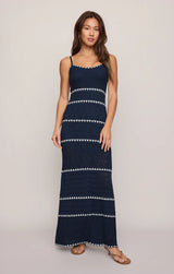 Catamaran Striped Maxi Dress | Twilight Blue