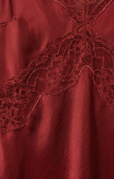 Bruna Lace Inset Midi Dress | Velvet Rouge