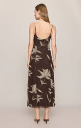 Charisma Floral Midi Dress | Dark Chocolate