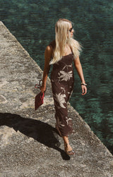 Charisma Floral Midi Dress | Dark Chocolate
