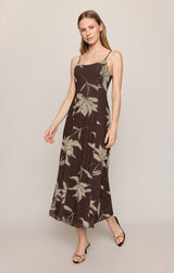 Charisma Floral Midi Dress | Dark Chocolate