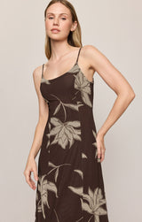 Charisma Floral Midi Dress | Dark Chocolate