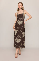 Charisma Floral Midi Dress | Dark Chocolate