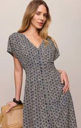 Sanna Iris Midi Dress | Eclipse