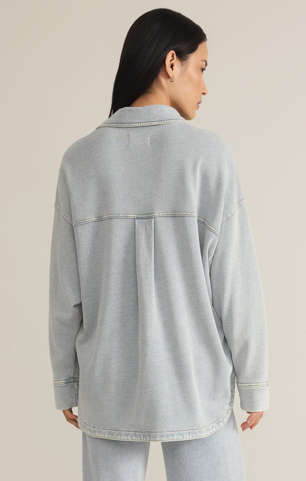 All Day Knit Jacket | Washed Indigo