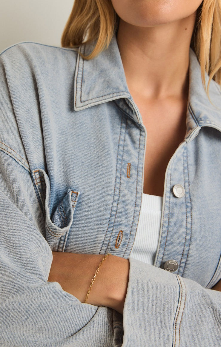 All Day Knit Jacket | Washed Indigo