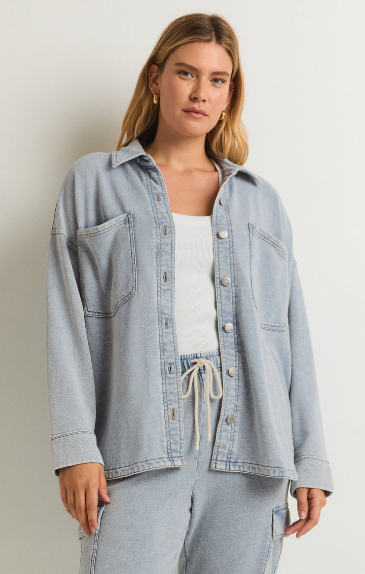 All Day Knit Denim Jacket | Washed Indigo