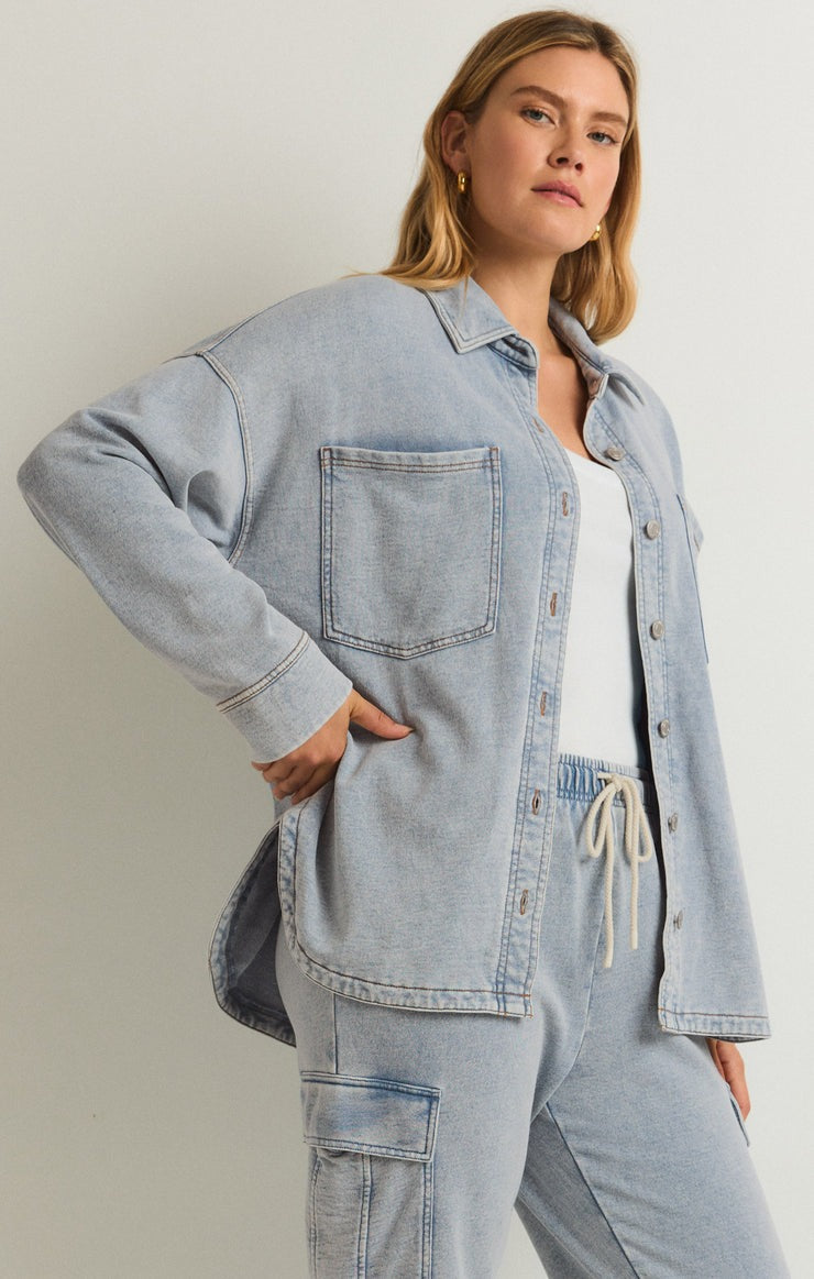 All Day Knit Jacket | Washed Indigo