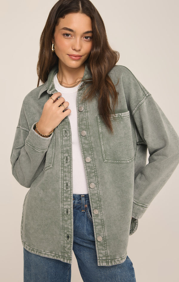 All Day Knit Jacket | Palm Green