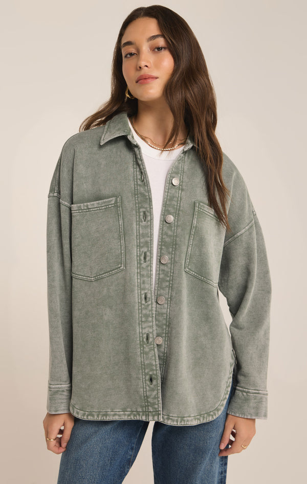 All Day Knit Jacket | Palm Green