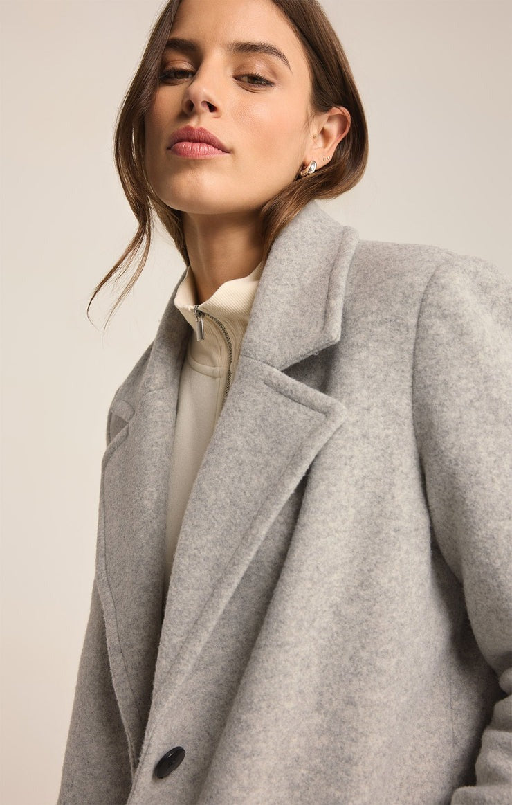 Conway Plush Coat | Classic Heather Grey