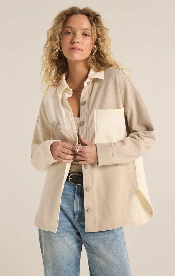 All Day Colourblock Jacket | Sea Salt