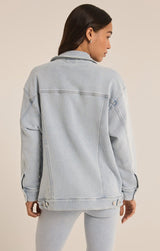 Miles Perfect Knit Jacket | Sun Bleached Indigo