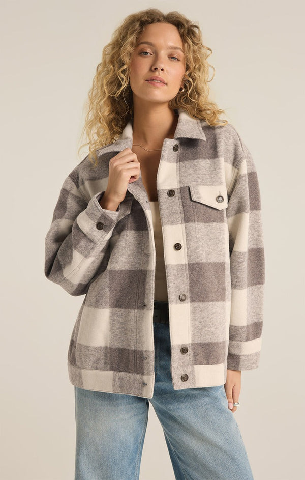 Preston Plaid Jacket | Slate Grey