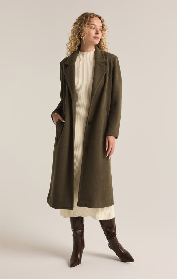 Conway Plush Coat | Grape Leaf