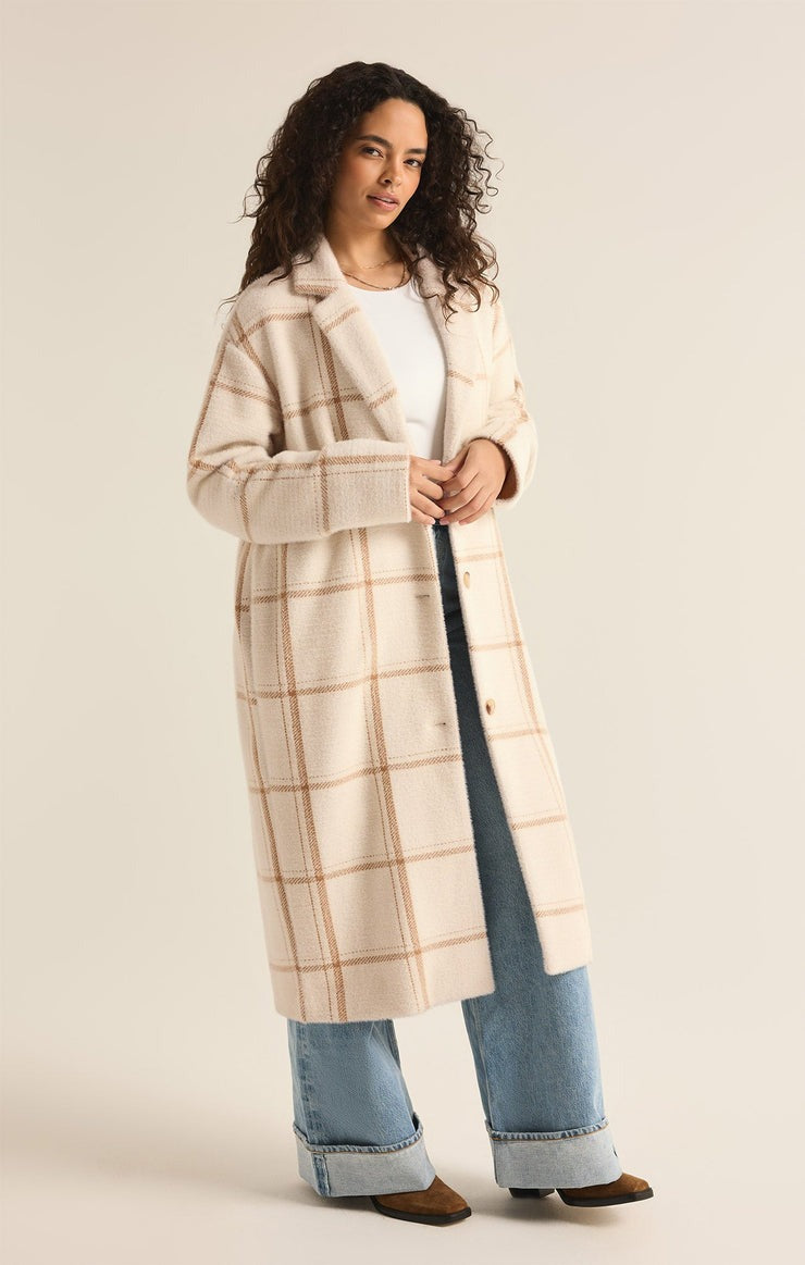 Mason Windowpane Coat | Sea Salt