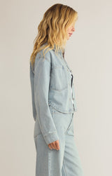 All Day Cropped Denim Jacket | Faded Indigo