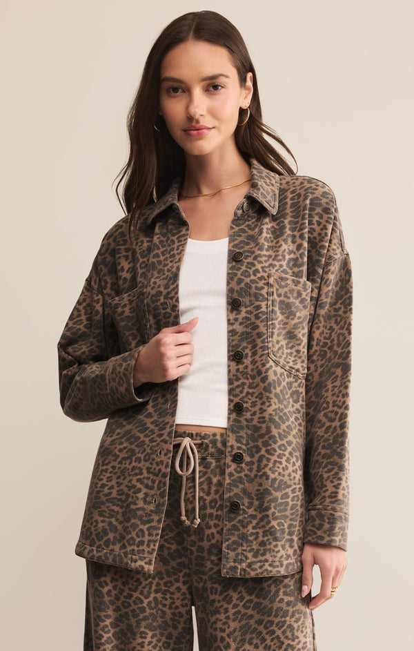 All Day Leopard Jacket | Desert Tan