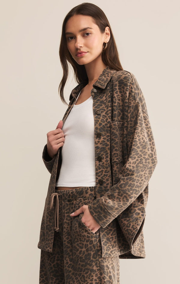 All Day Leopard Jacket | Desert Tan