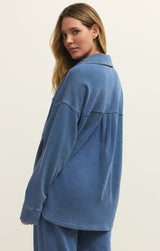 All Day Knit Denim Jacket | Calypso Blue Indigo