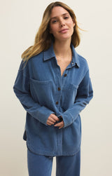 All Day Knit Denim Jacket | Calypso Blue Indigo