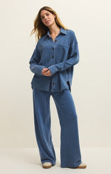 All Day Knit Denim Jacket | Calypso Blue Indigo