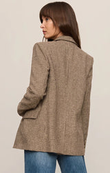 Evan Houndstooth Blazer | Dark Chocolate