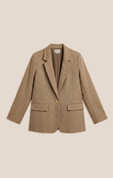 Evan Houndstooth Blazer | Dark Chocolate