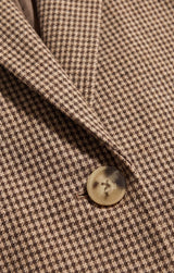 Evan Houndstooth Blazer | Dark Chocolate