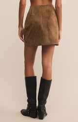 Ciera Faux Suede Skirt | Coconut