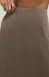 Gail Midi Skirt | Perfectly Taupe