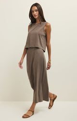 Gail Midi Skirt | Perfectly Taupe