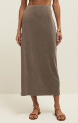 Gail Midi Skirt | Perfectly Taupe