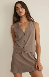 Gail Jersey Mini Skirt | Perfectly Taupe