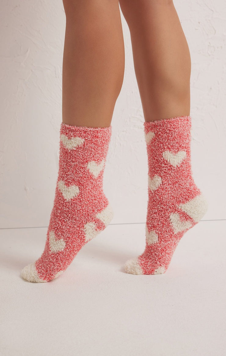Plush Heart Socks 2 pk | Vanilla Ice