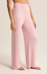 Dawn Smocked Ribbed Pants | Sunset Mauve