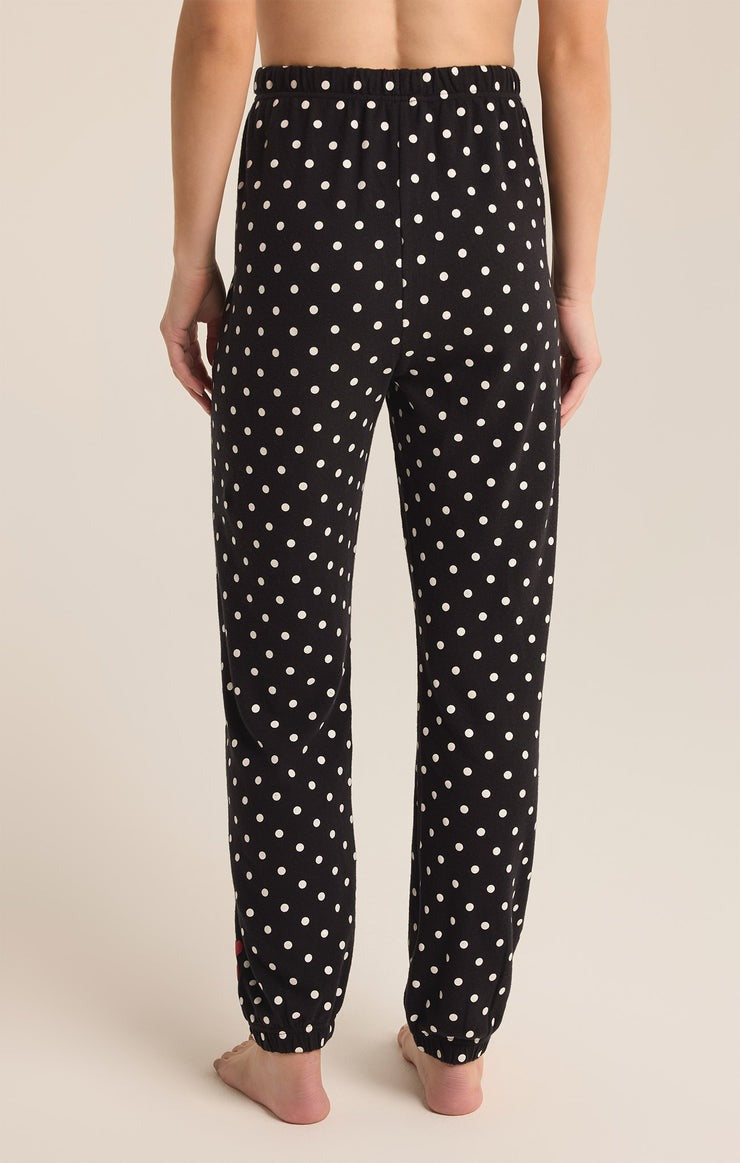 Polka Dot Jogger | Black