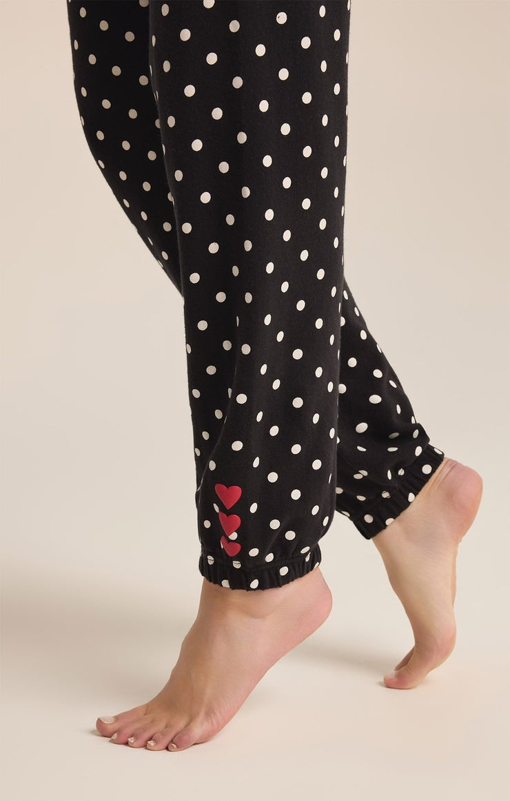 Polka Dot Jogger | Black